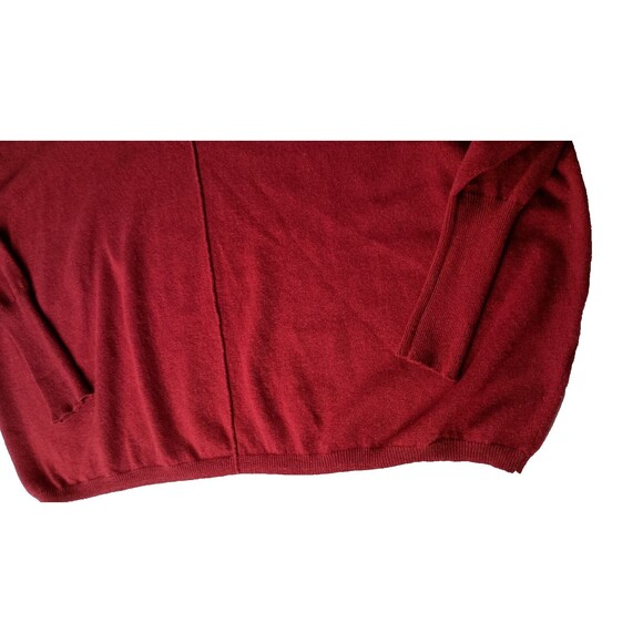 Luxury Santosh Oversized Cashmere Sweater Off the Shoulder Red Size M Slouchy - Picture 8 of 12